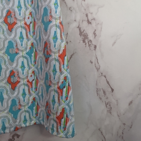 Soybu Tank Dress Black Size Small Racerback Mini Print White Blue - Picture 5 of 13